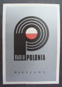 A Radio Polonia QSL card, confirming a report on the station's broadcast on February 9, 1986 at 16:00 UTC on 6095 kHz. 